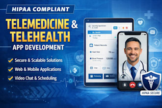 develop hipaa telemedicine app, telehealth app healthcare web mobile app codex