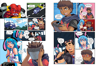 draw custom comic book illustration, children book art and mascot design