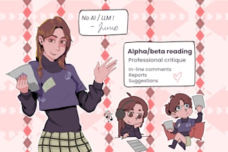 alpha read your work, line comments only