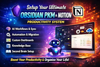 setup obsidian vault for pkm with workflow plugin ai sync for productivity