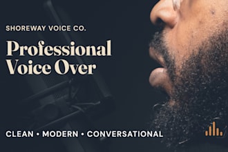 record a warm conversational male voice over for commercials