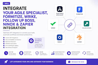 your agile specialist, formitize, wrike, follow up boss, ninox and zapier integr