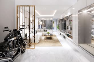 restyling basement design,open plan layout,TV wall unit,house interior,rendering