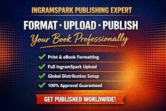 do ebook formatting and ingramspark publishing, and kindle publishing