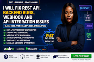 fix rest API, backend bugs, webhook and API integration issues