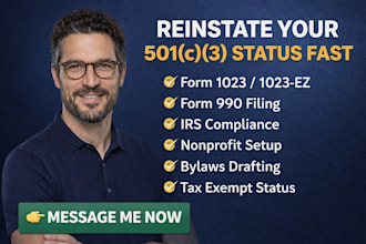 reinstate revoked 501c3, nonprofit registration, form 1023ez, 990, tax exempt