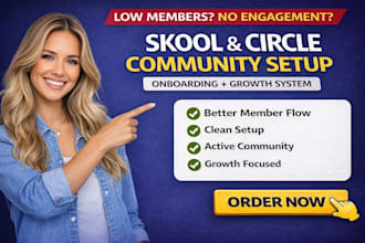 setup circle so skool online course community membership growth onboarding flow