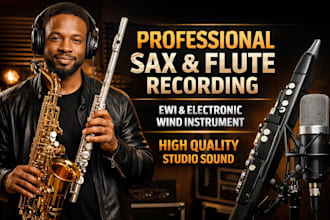record saxophone, flute ewi, electronic wind instrument tracks in studio quality