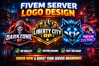 design custom fivem gaming server logo and branding