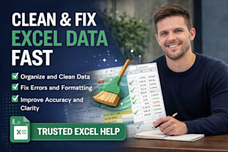 clean, format and fix messy excel data fast