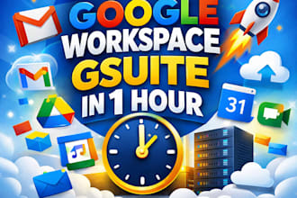 quickly setup google workspace, gsuite in 1 hour