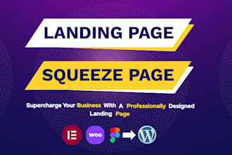 build wordpress landing page and landing page copy