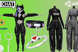 create a custom vrchat clothing accessories outfit props weapons for your avatar