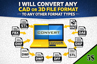 convert any cad or 3d file format to any other format