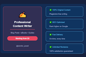 do professional blog writing and ebook writing using ai