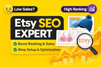 do etsy SEO optimization, shop setup and boost ranking