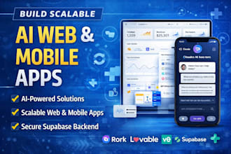 create scalable ai mobile web apps with rork, lovable, v0 supabase backend
