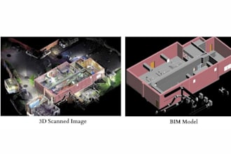 convert point cloud scan to bim 2d floor plan 3d model via revit archicad