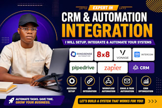 setup ringsense automation 8x8 vonage crm intercom pipedrive zapier integration