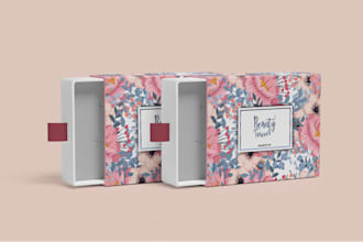 design minimalist and unique label or box packaging design