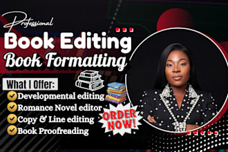 line and copy edit sci fi novel, proofread fiction novel, developmental editor