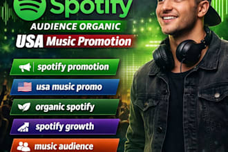 do spotify audience organic USA music promotion, spotify music promotion