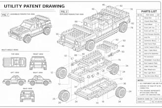 do utility patent drawing, uspto compliant patent ilustration and patent figures