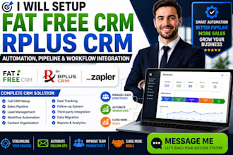 fat free crm rplus pipeline automation gohighlevel workflow zapier integration
