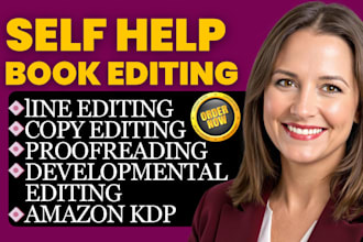 be your nonfiction self help book editor for amazon KDP