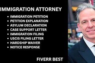 draft visa petitions, asylum statements,immigration letters and waiver responses