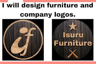 design a professional furniture and woodworking logo