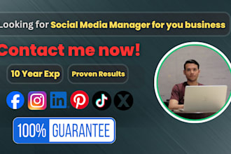 monthly professional social media manager for christian,music,real estate,artist