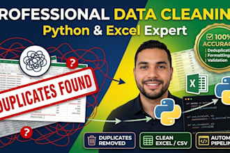 clean, format, and remove duplicates from your excel data
