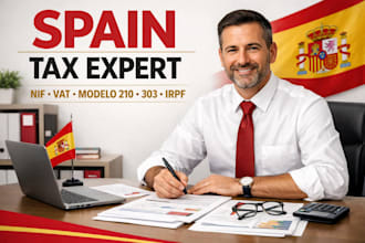 handle spain tax filing, nif registration, vat modelo 303, 210, irpf and tax com