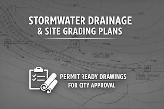 design drainage plan, site grading, stormwater plan for city permit
