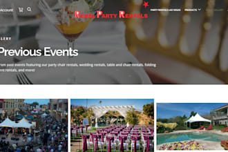 create party rental website event rental website 360 photobooth website