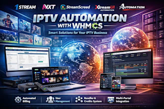 1stream, nxt, streamscreed, xtreamui automation with whmcs, iptv website