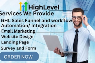 gohighlevel sales funnels, landing pages, email campaigns