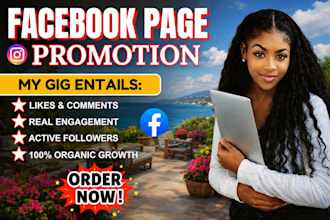 organic grow facebook page instagram followers growth tiktok twitter x marketing