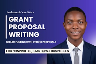write grant proposal and grant application for funding
