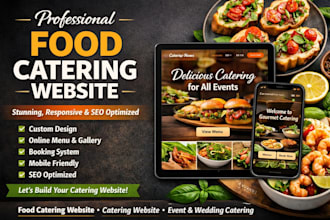 design food catering website, food website design, catering website design