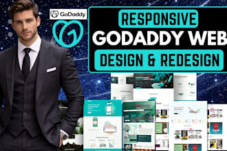 redesign godaddy website design godaddy website fix and update godaddy website