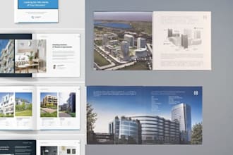 design industrial logistics property, hotel and hospitality listing brochure