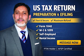 prepare and file US tax returns form 1040 with maximum refund
