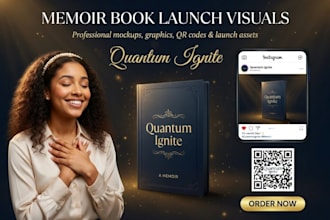 launch your memoir and self help book with professional digital promo design