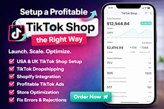 tiktok shop marketing, USA tiktok shop, manage tiktokshop ads shopify marketing