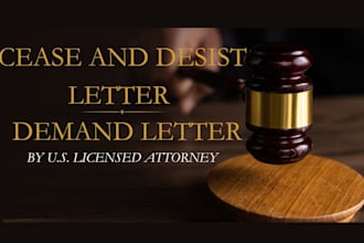 draft a demand letter or cease and desist letter as a US lawyer