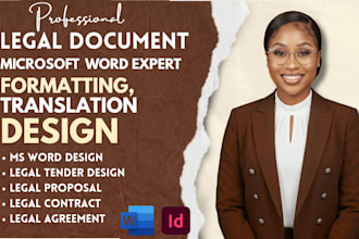 format, translate legal financial document, ms word contract agreement, proposal