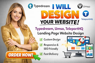 create typedream umso teleporthq landing page website design