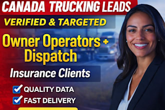 generate verified canada logo trucking leads owner operators dispatch insurance